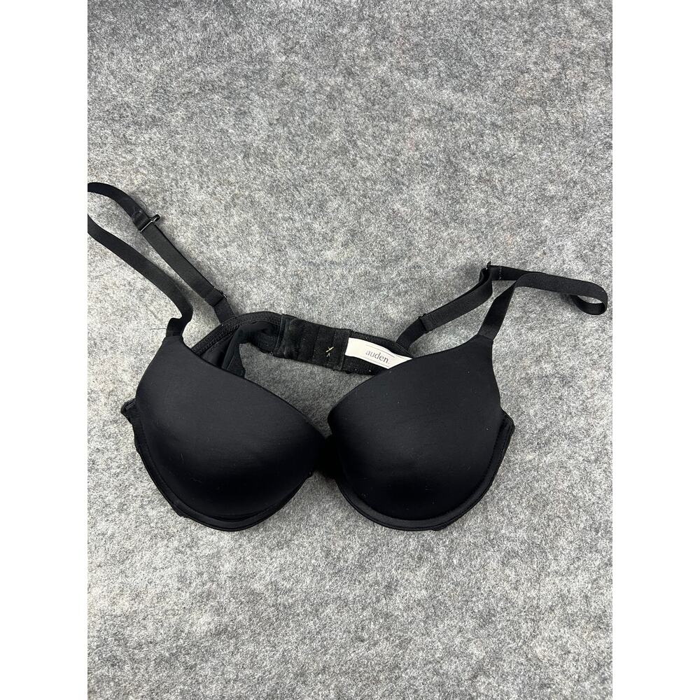 Black Auden The Daydream bra Demi Coverage Light Lift T-Shirt Lace‎ Trim 34C